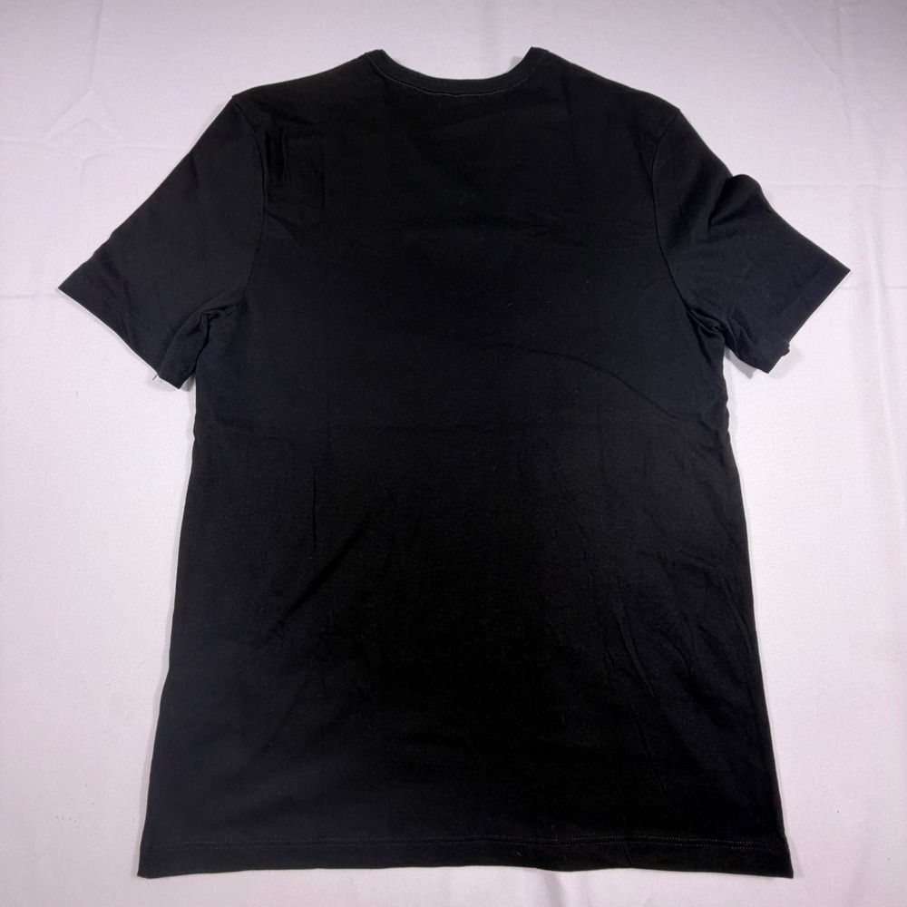 Hugo Boss Mens Black V-Neck T-Shirt Short Sleeve Tonal Logo Size M - Picture 4 of 11